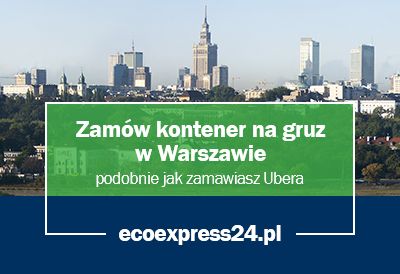 Zamów kontener na gruz w Warszawie podobnie jak z